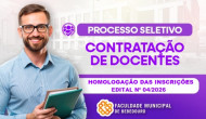 Homologação das inscrições - Edital nº 04/2026