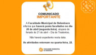 Ponto Facultativo – 20 de abril
