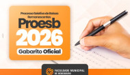 Gabarito do Processo Seletivo Bolsas Remanescentes Proesb 2026 já pode ser consultado