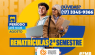 Rematrículas – 2º Semestre de 2026
