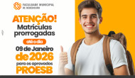 Matrículas do PROESB 2026 têm prazo estendido