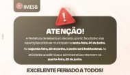 Ponto facultativo e feriado em razão de Corpus Christi e do Dia do Padroeiro