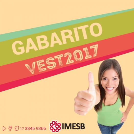 Gabarito oficial do Vestibular IMESB - 2º semestre de 2017