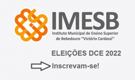 Inscrições abertas para eleição do DCE- IMESB