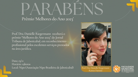 Professora do IMESB recebe homenagem do Jornal Tribuna de Jaboticabal