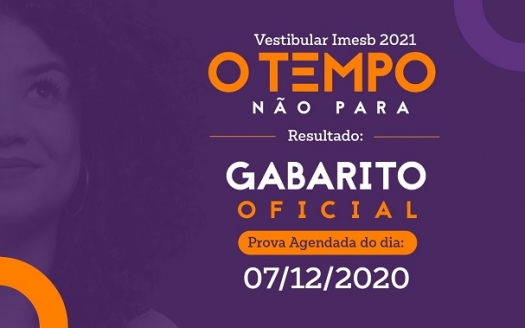 Vestibular IMESB 2021 - Gabarito | 07/12