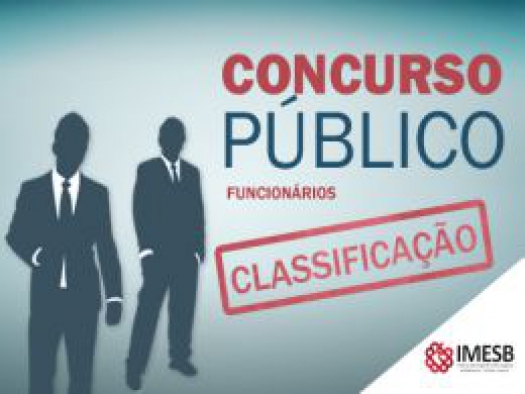 Classificação do concurso público para funcionário