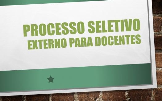 Processo Seletivo Externo para Docentes na área de Arquitetura e Urbanismo Edital 010/2017