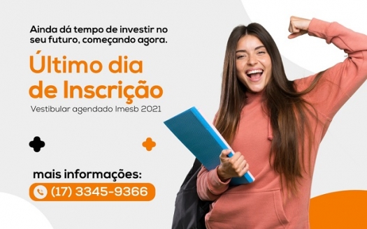 Hoje é o último dia para fazer inscrição no Vestibular Agendado 2021 do IMESB
