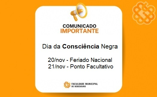 Dia da Consciência Negra: feriado na quinta e ponto facultativo na sexta-feira