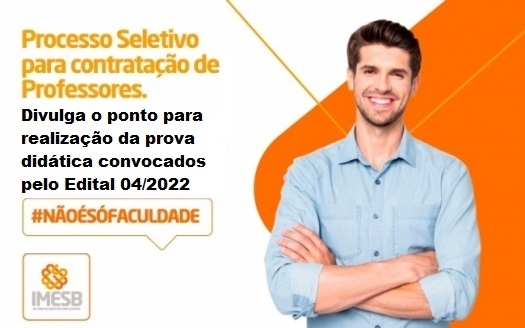 Divulgação do ponto para realização da prova didática do Edital nº 04/2022