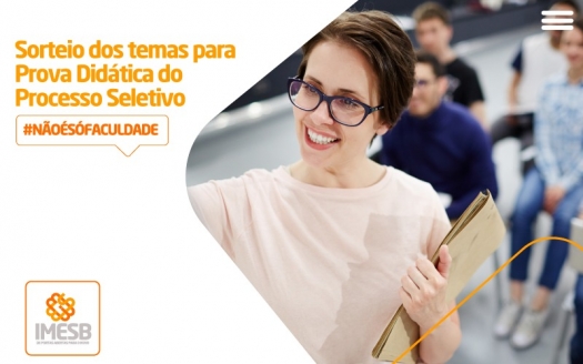 Sorteio dos temas, ponto e ordem da prova didática do Processo Seletivo - Edital 03/2020
