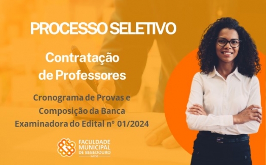 Divulgação do Cronograma de Provas e Banca Examinadora – Edital nº 01/2025