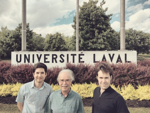 Da esquerda para direita: Dr. Danilo Ricardo Yamane (IMESB); Dr. Leon E. Parent (University Laval, Ca­nada) e Dr. Serge E. Parent (University Laval, Canada).
