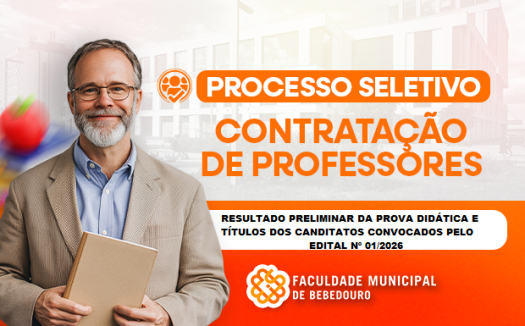 Resultado preliminar da prova e de t&iacute;tulos dos candidatos convocados pelo Edital n&ordm; 01/2026