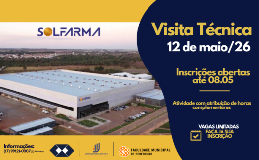 Visita t&eacute;cnica &agrave; Solfarma fortalece a forma&ccedil;&atilde;o pr&aacute;tica de alunos de Administra&ccedil;&atilde;o