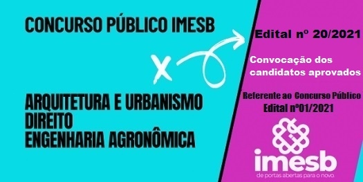 Concurso Público 01/2021: Convocação dos candidatos aprovados