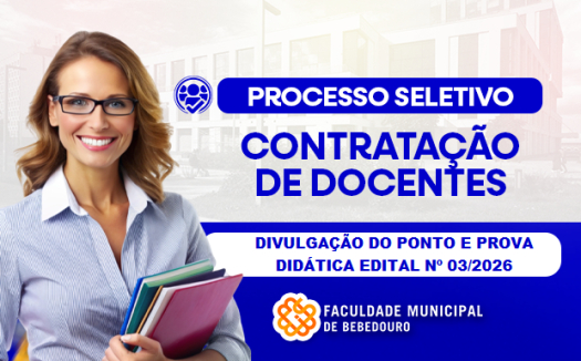 Divulga&ccedil;&atilde;o do Ponto e da Prova Did&aacute;tica &ndash; Edital n&ordm; 03/2026