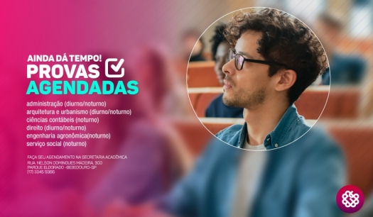 Ainda dá tempo de realizar o Vestibular Prova Agendada