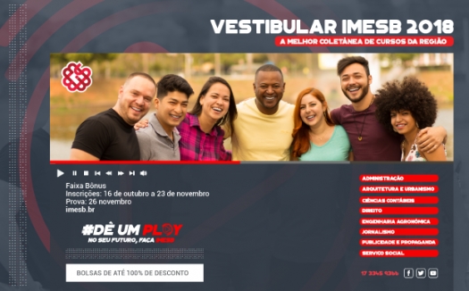 IMESB abre inscrições para o Vestibular 2018, nesta segunda-feira