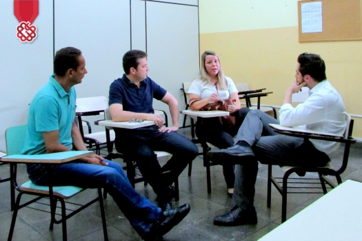 Vereadores: Silvio Delfino, Dr. Fernando Piffer, Profa. Damaris e o deputado estadual Marco Vinholi