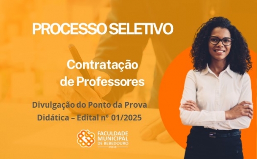 Divulgação do Ponto da Prova Didática - Edital nº 01/2025