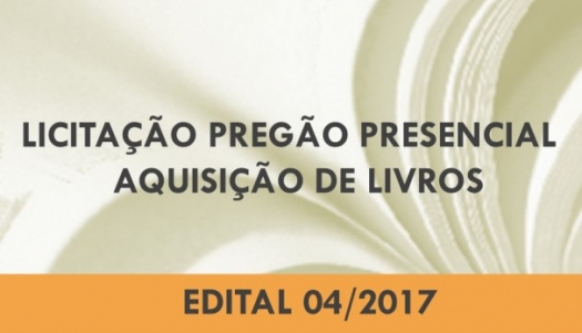 Edital Licitação 04/2017 - Pregão Presencial - Aquisição de Livros