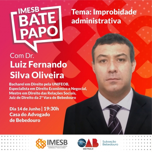 IMESB realiza palestra aberta ao público sobre improbidade administrativa