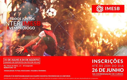 Vem aí o INTER IMESB  #VEMPROJOGO