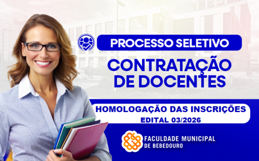 Homologa&ccedil;&atilde;o das inscri&ccedil;&otilde;es - Edital n&ordm; 03/2026