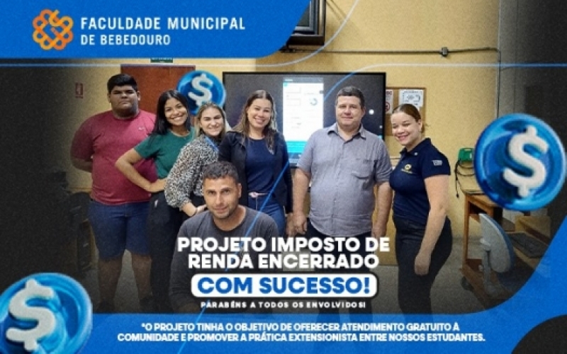 Faculdade Municipal conclui com sucesso projeto de extensão sobre Imposto de Renda à comunidade