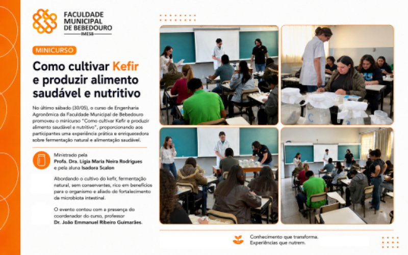 Minicurso sobre cultivo de kefir promove conhecimento e alimentação saudável na Faculdade...
