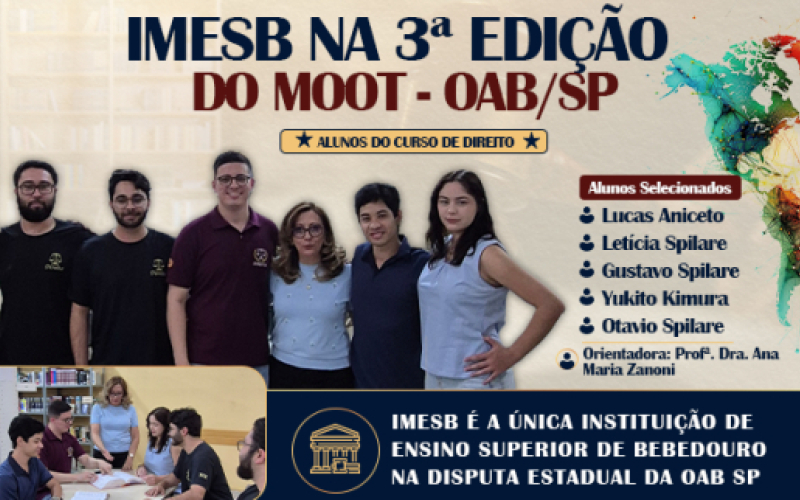 Curso de Direito do IMESB é classificado em competição estadual de Direitos Humanos