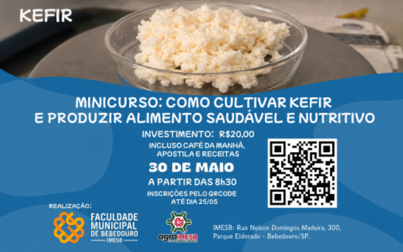 Minicurso ensina produção de Kefir e promove conhecimento sobre alimentação saudável e fermentação...