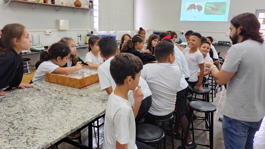 Alunos do SESI conhecem pesquisa sobre formigas cortadeiras