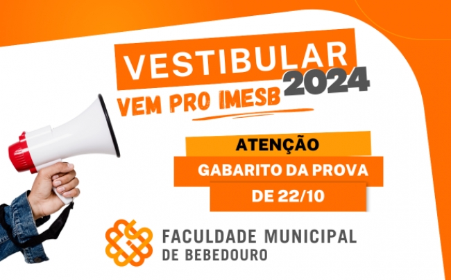 IMESB divulga gabarito oficial Vestibular/2024