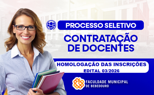 Homologação das inscrições - Edital nº 03/2026