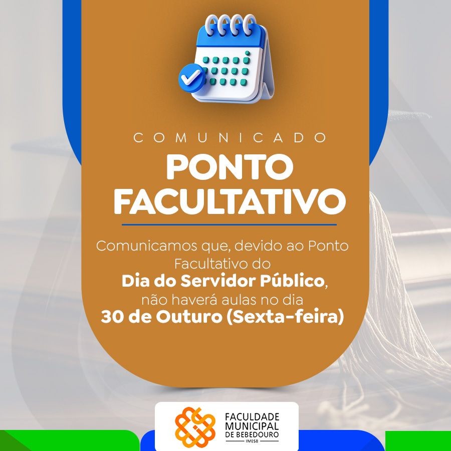 Comunicado: Ponto Facultativo – Dia do Servidor Público